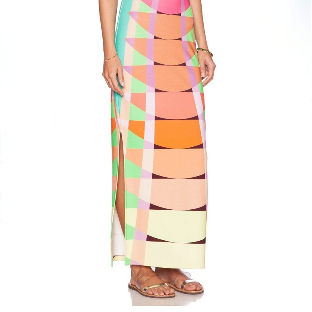MARA HOFFMAN's BEAMS YELLOW COLUMN MAXI SKIRT - Picture 6 of 8